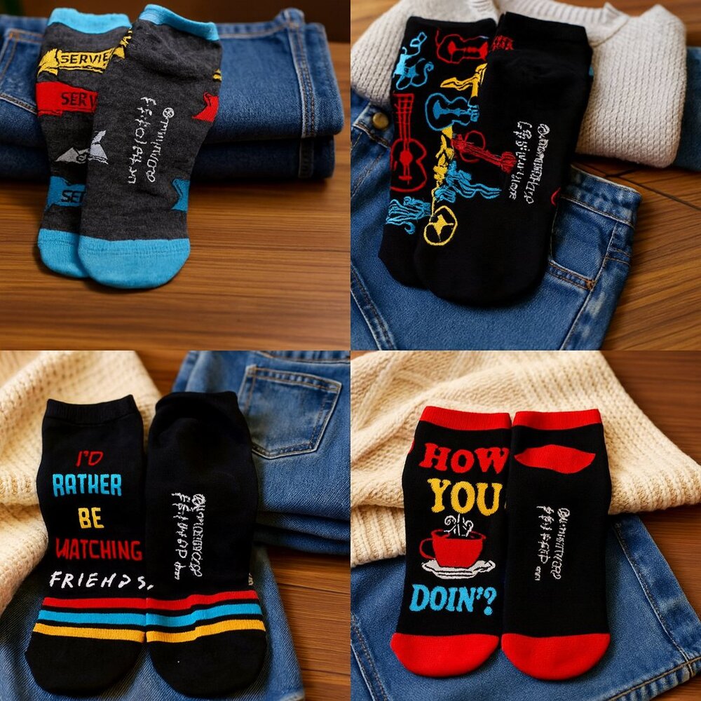 Friends TV Series Ankle Socks – Comfy, Fun & Perfect for Lounging!